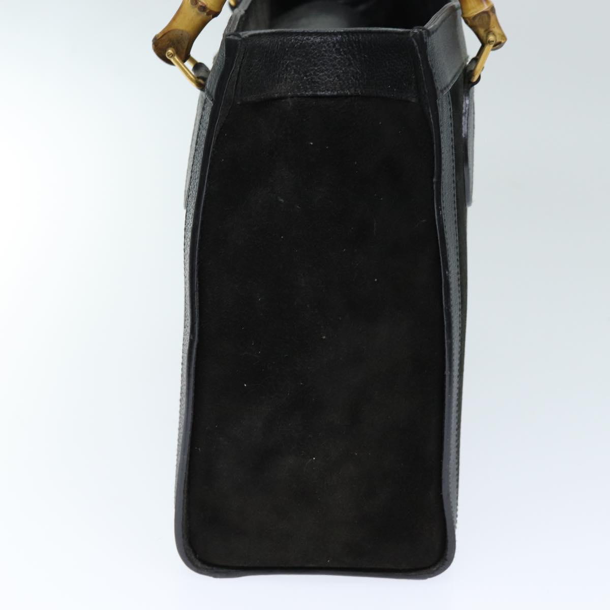 GUCCI Bamboo Hand Bag Suede Black 002 1186 2060 ep4123