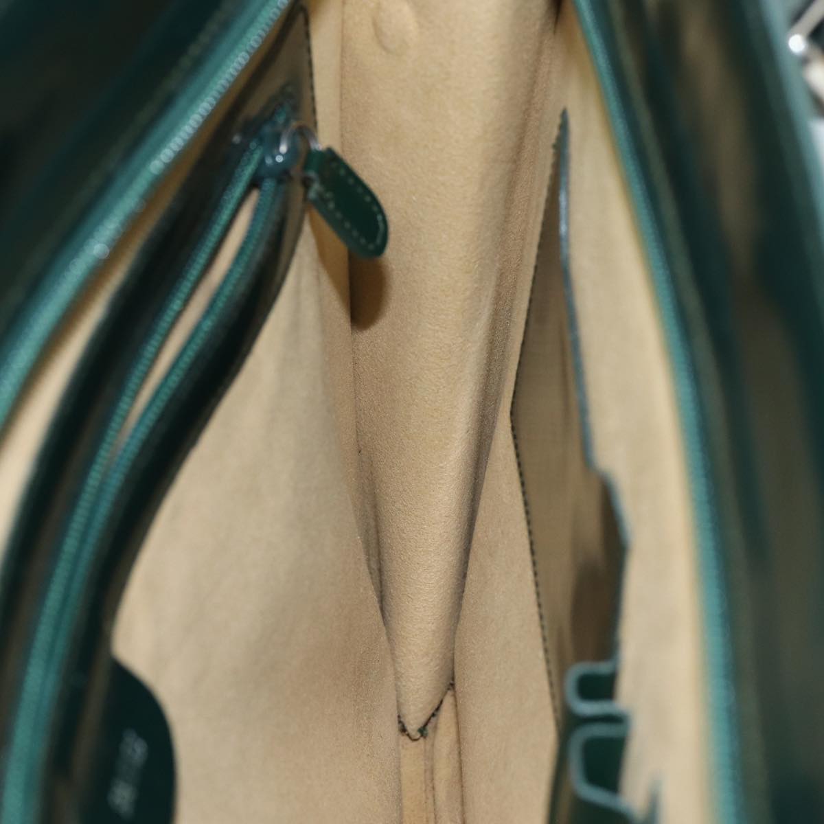 GUCCI Bamboo Hand Bag Enamel Green 015 1521 3675 ep4132