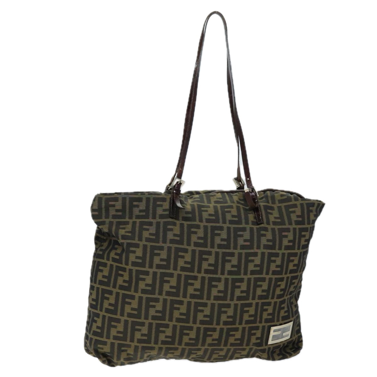 FENDI Zucca Canvas Tote Bag Brown Black ep4139