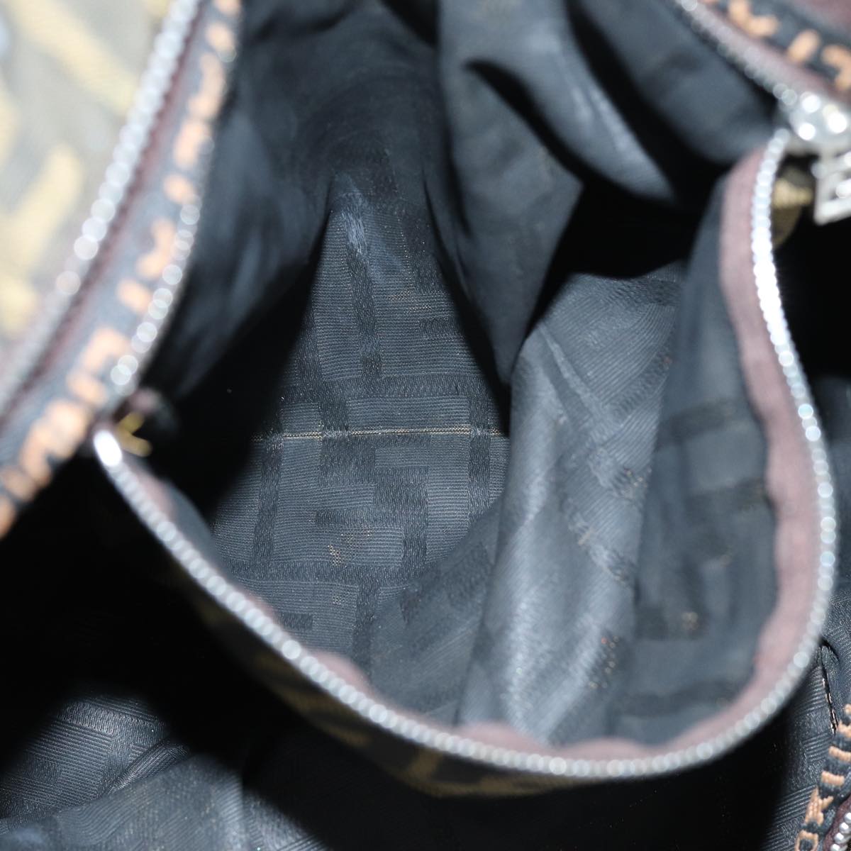 FENDI Zucca Canvas Tote Bag Brown Black ep4139
