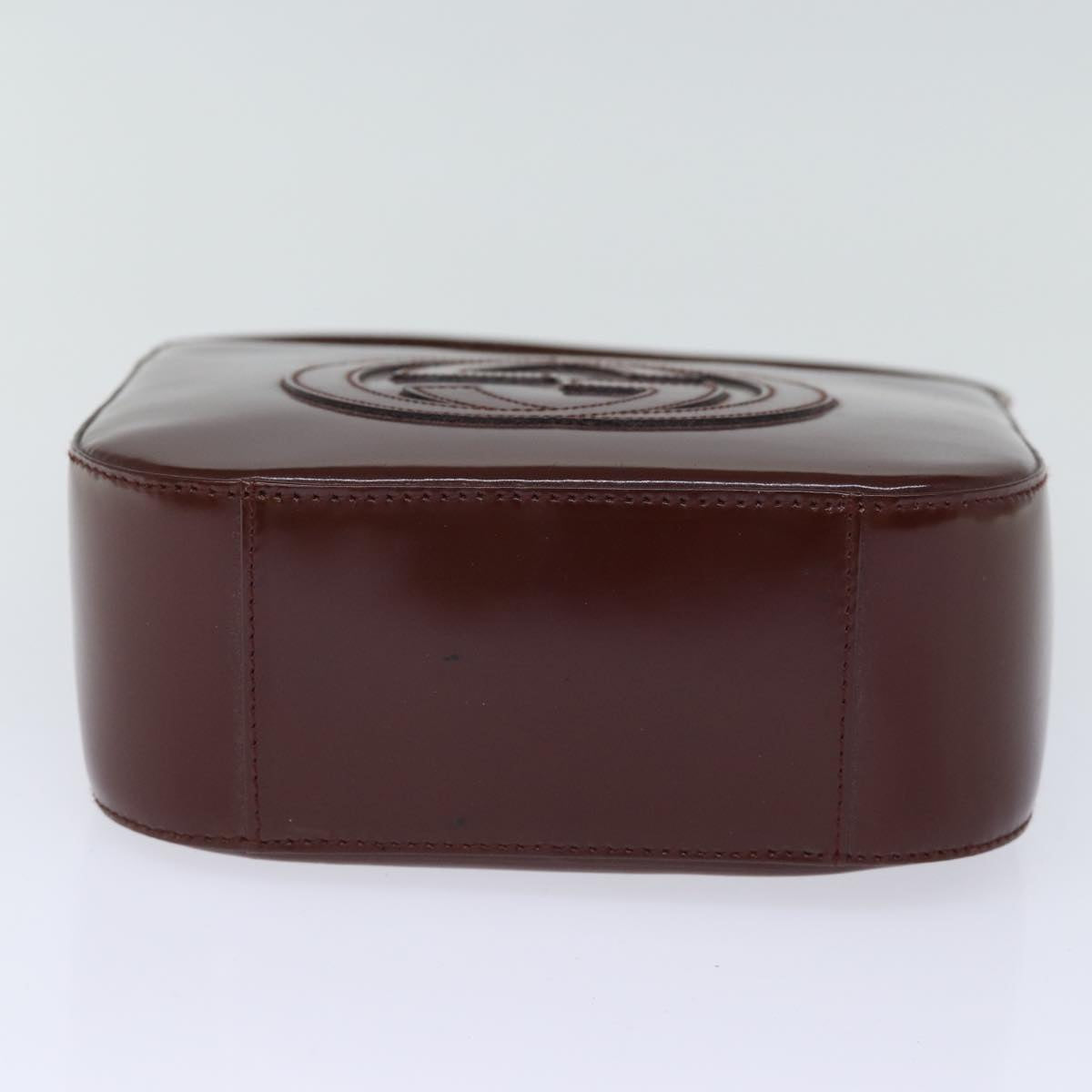 GUCCI Hand Bag Enamel Brown 007 2046 0249 ep4150