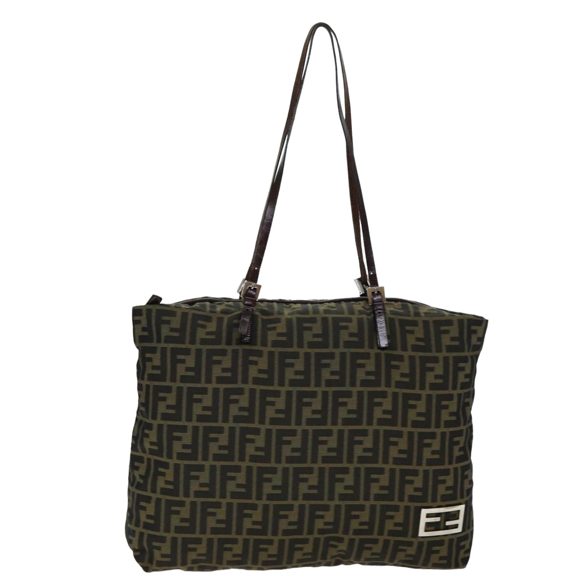 FENDI Zucca Canvas Tote Bag Black Brown ep4185