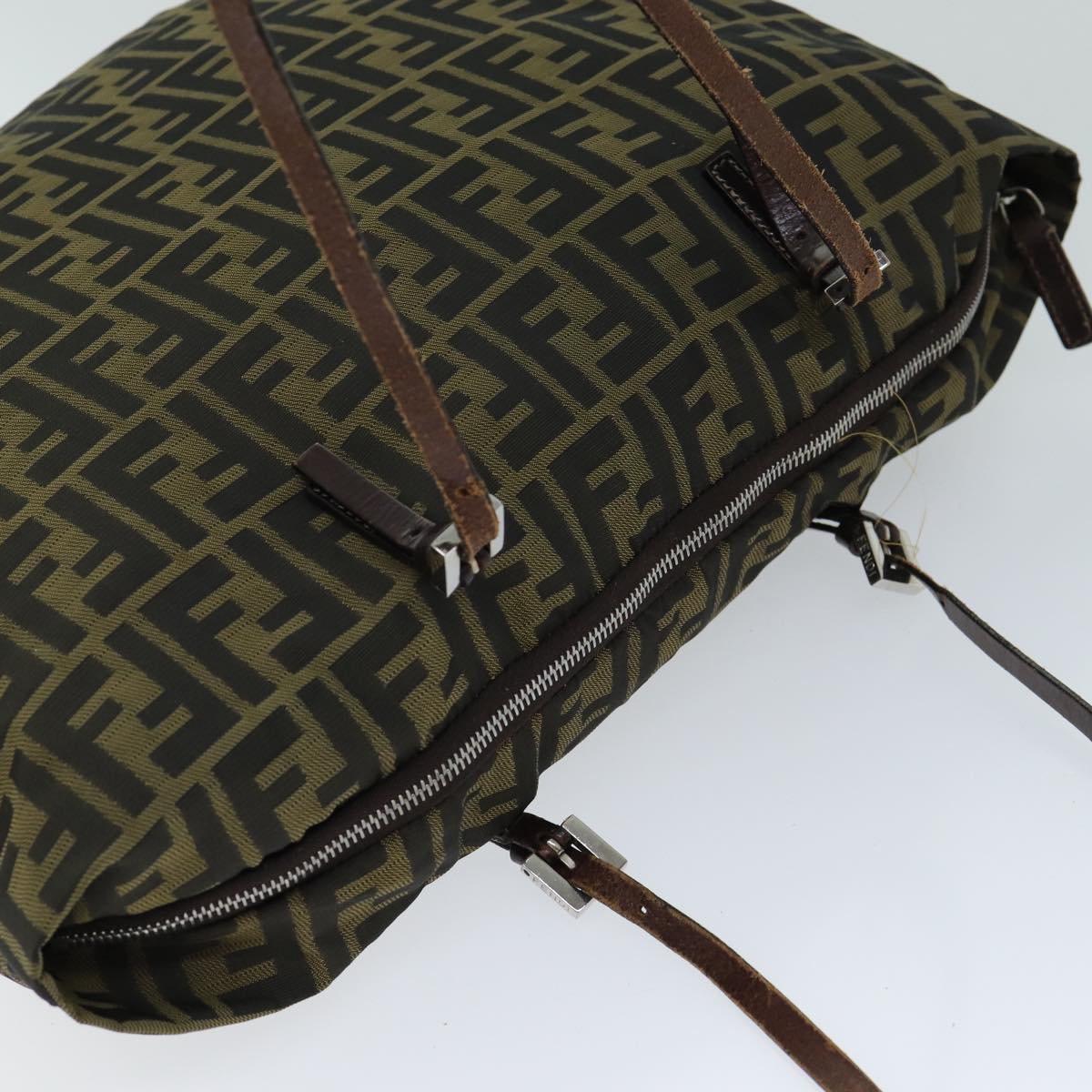 FENDI Zucca Canvas Tote Bag Black Brown ep4185
