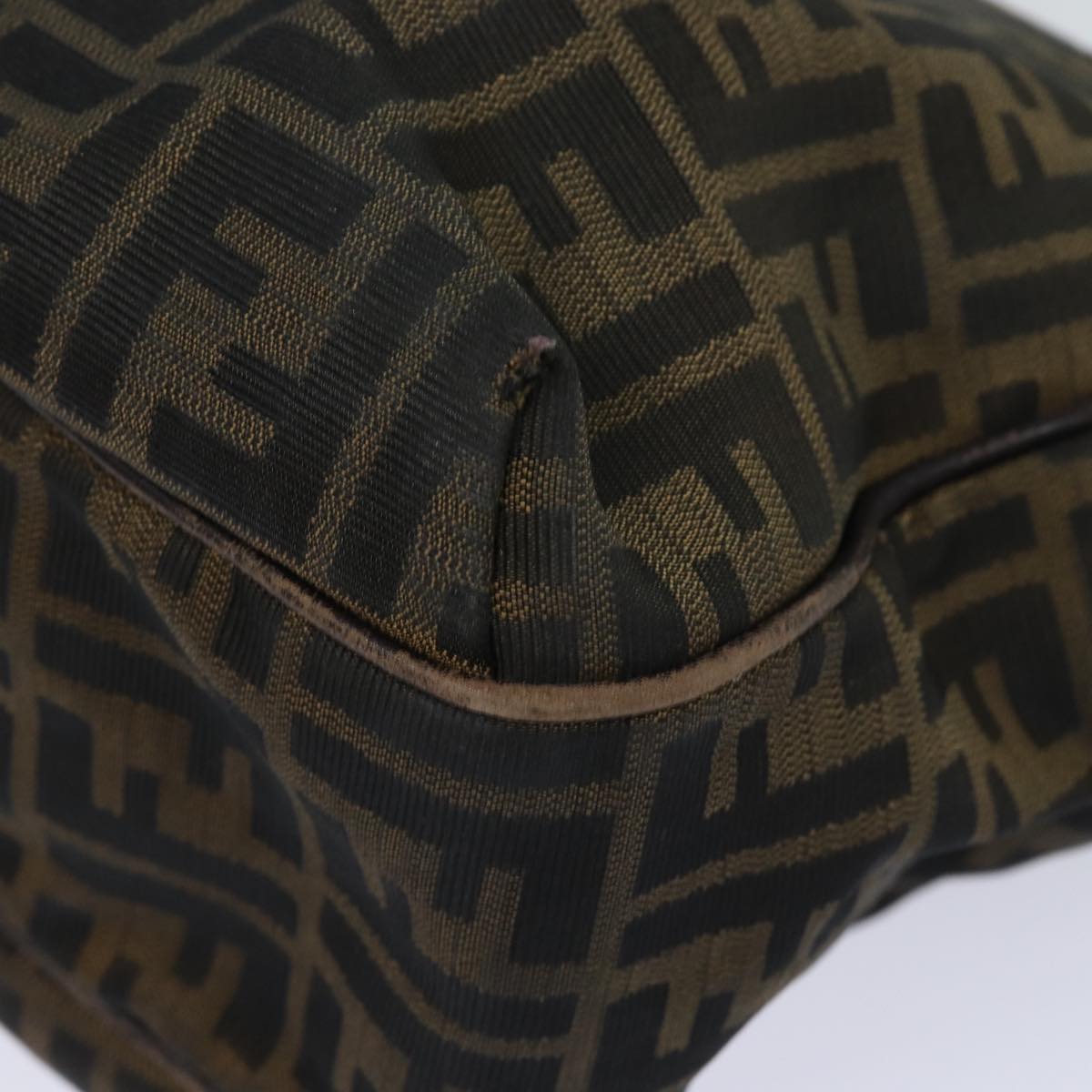 FENDI Zucca Canvas Tote Bag Brown Black ep4207