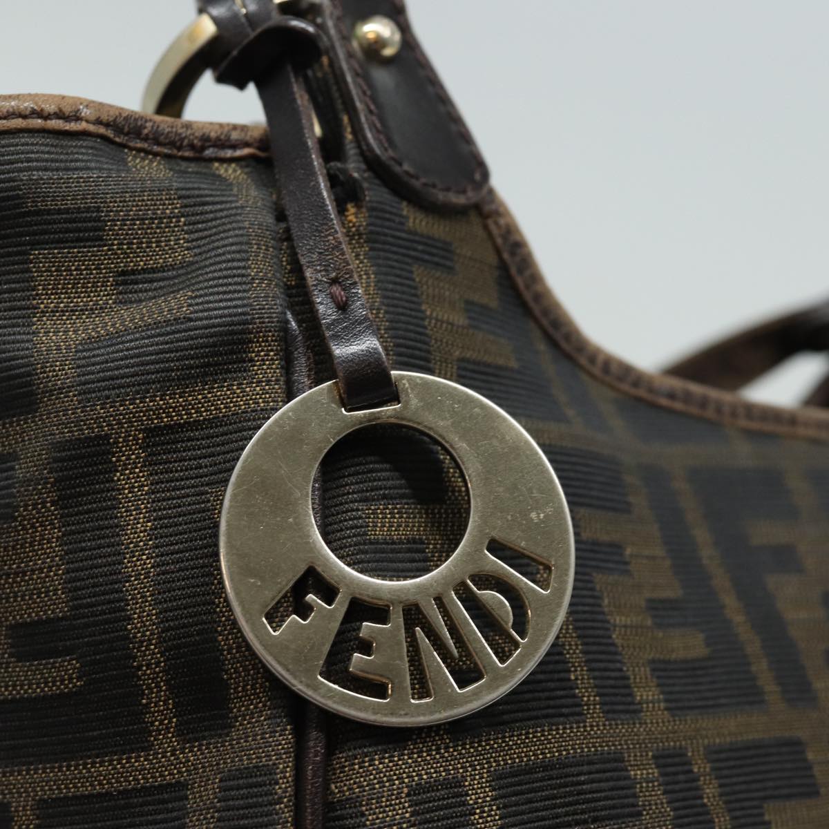 FENDI Zucca Canvas Tote Bag Brown Black ep4207