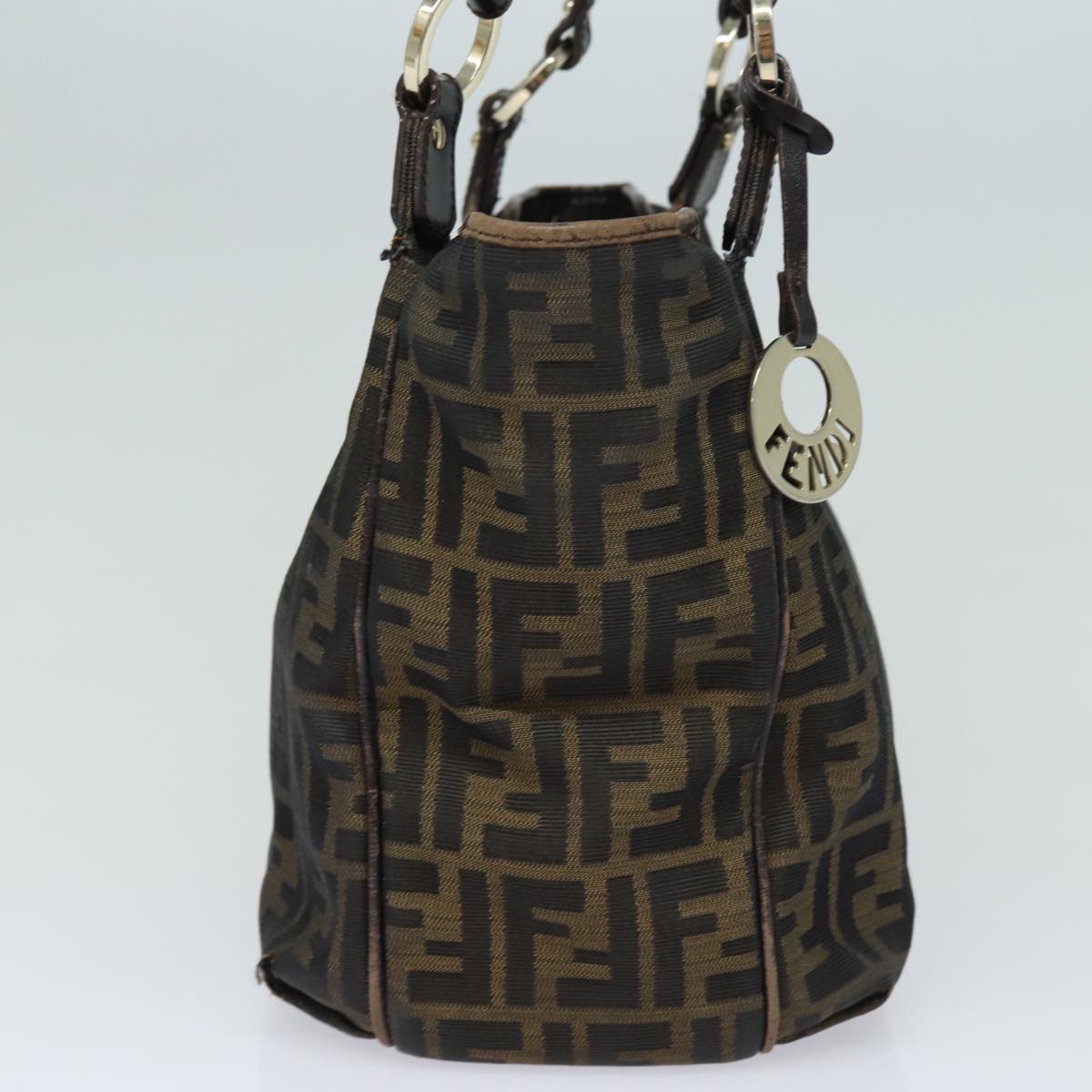FENDI Zucca Canvas Tote Bag Brown Black ep4207