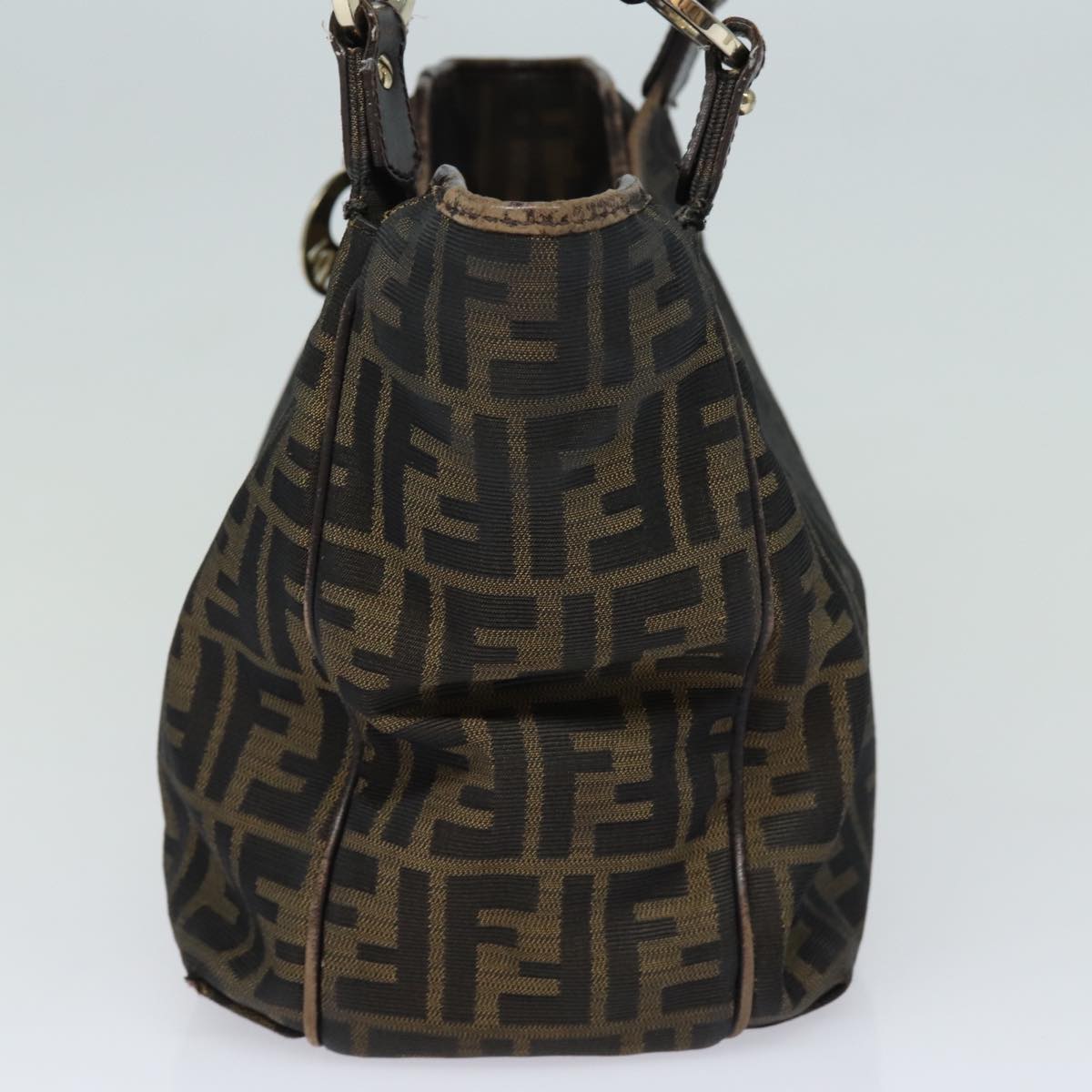 FENDI Zucca Canvas Tote Bag Brown Black ep4207