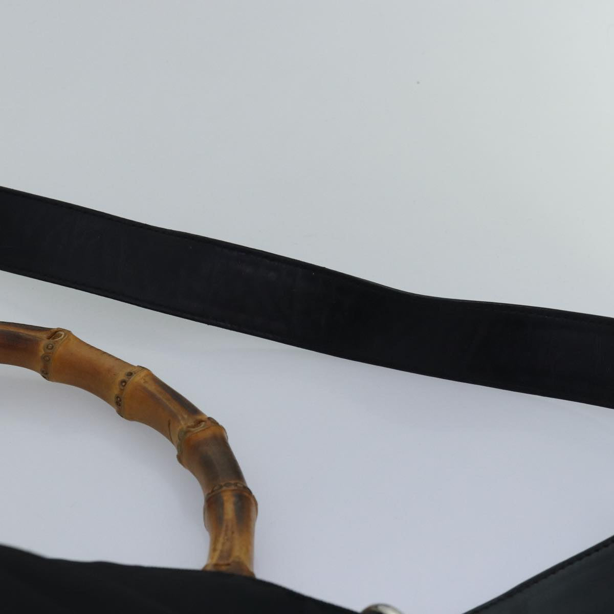 GUCCI Bamboo Hand Bag Nylon 2way Black ep4212