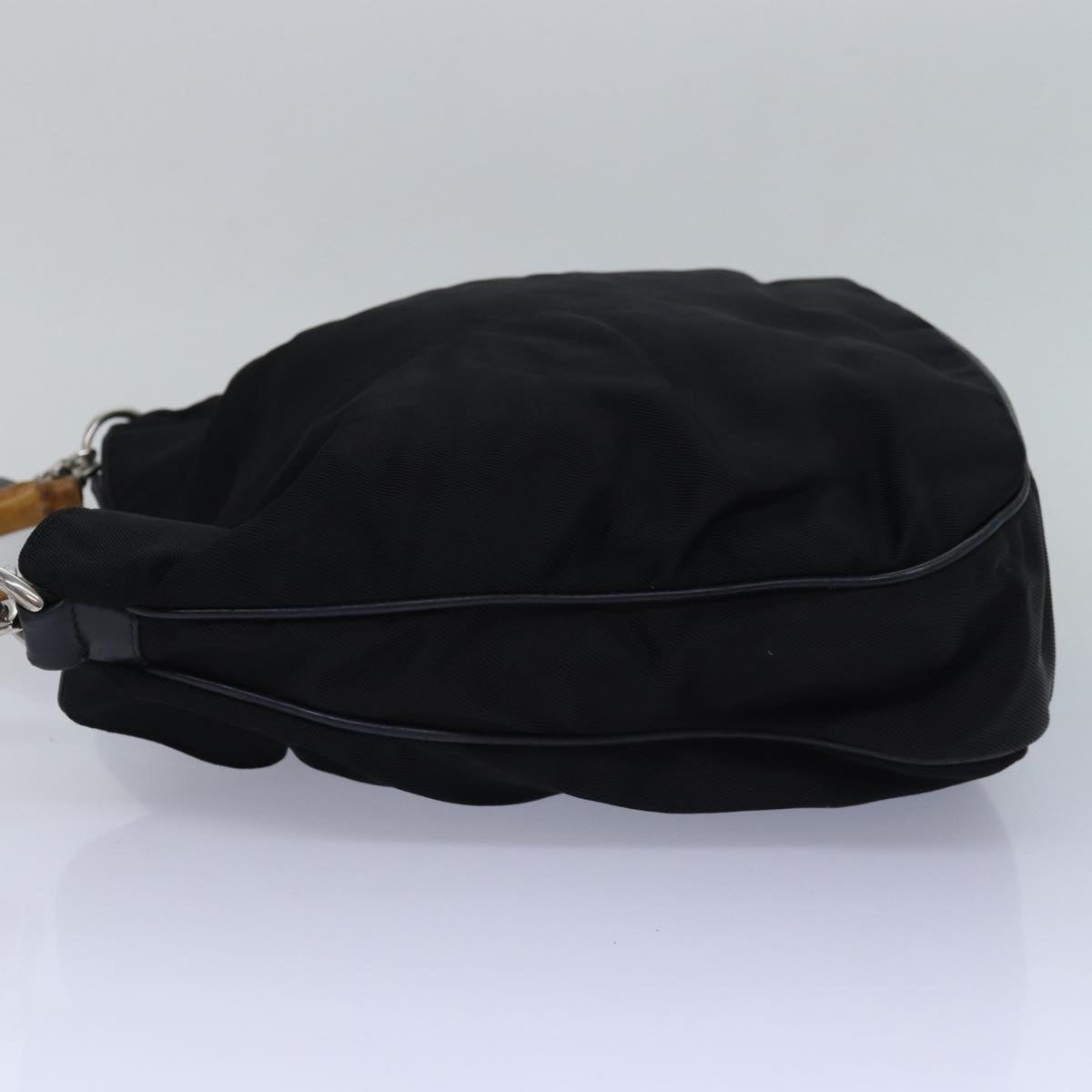 GUCCI Bamboo Hand Bag Nylon 2way Black ep4212