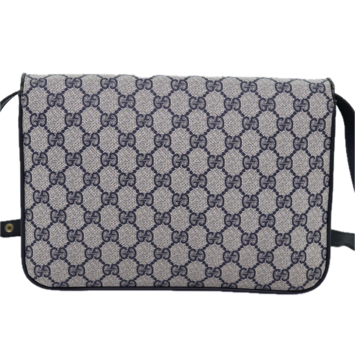 GUCCI GG Supreme Shoulder Bag PVC Navy ep4236