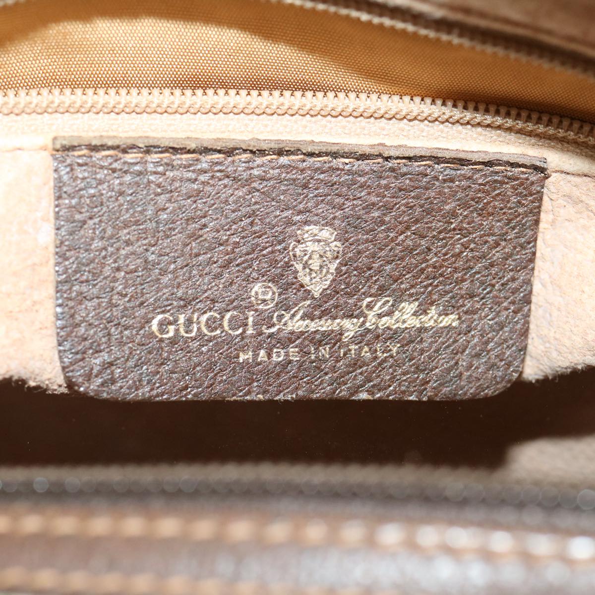 GUCCI Web Sherry Line GG Canvas Shoulder Bag PVC Leather Beige Green ep425
