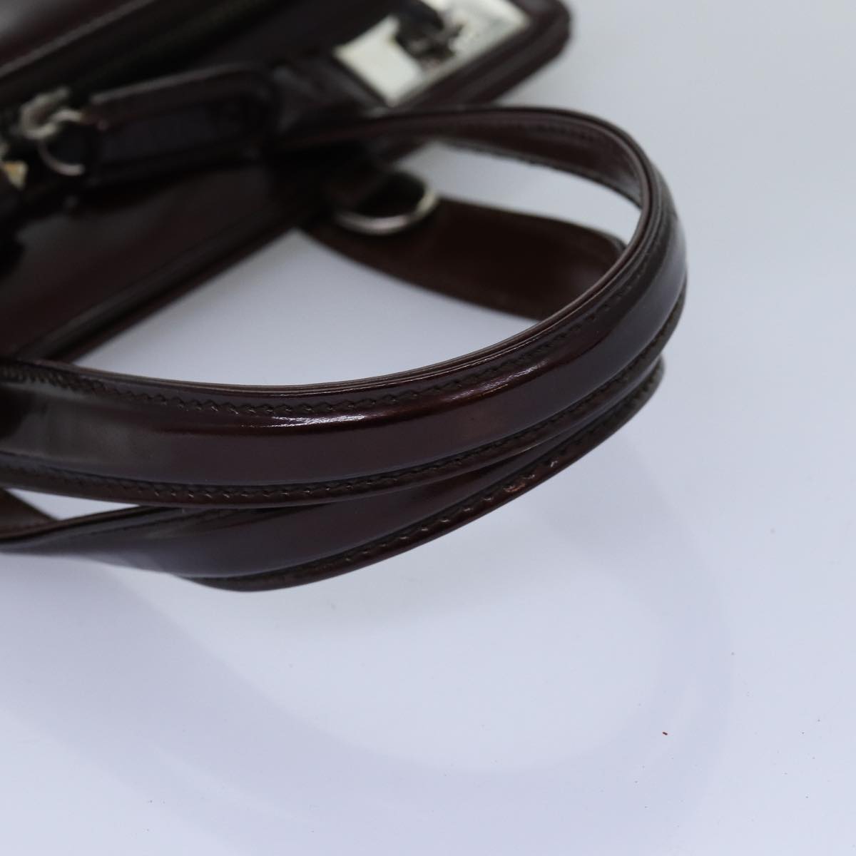 GUCCI Hand Bag Enamel 2way Brown 000 2113 0315 ep4253