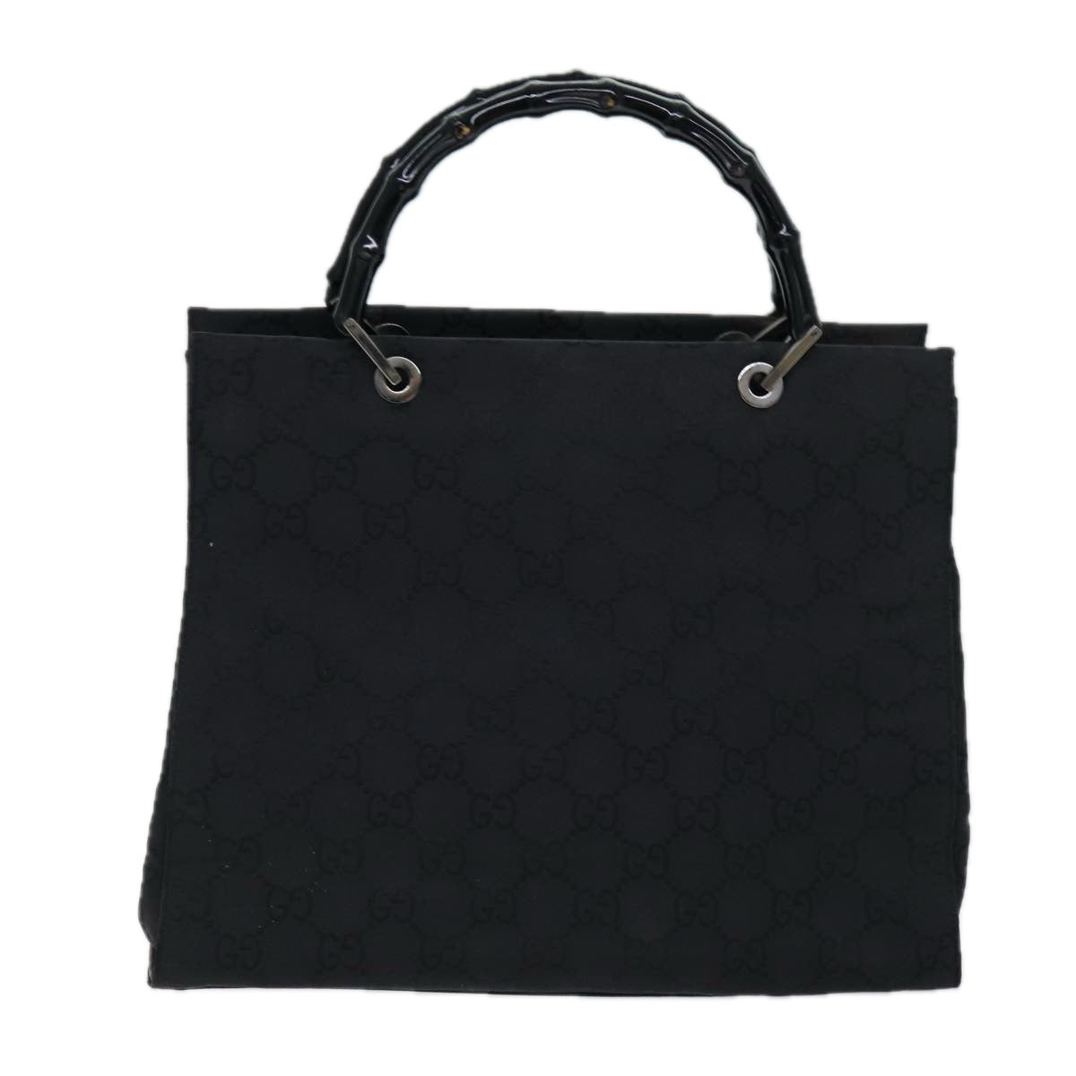 GUCCI Bamboo GG Canvas Hand Bag Black 002 1010 3754 ep4256