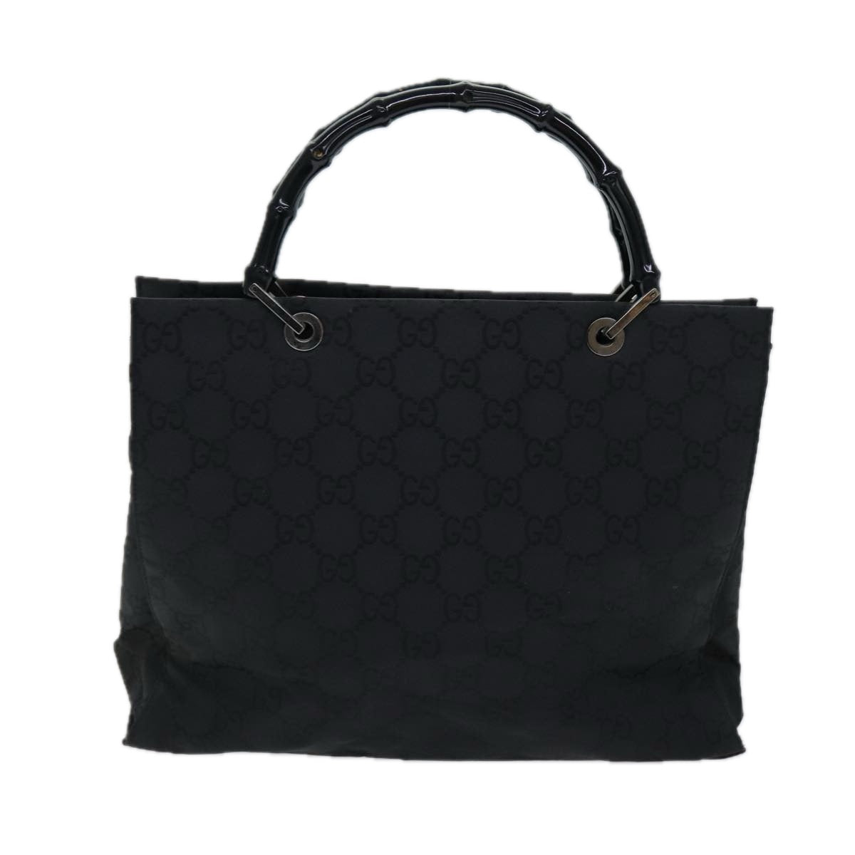 GUCCI Bamboo GG Canvas Hand Bag Black 002 1010 3754 ep4256