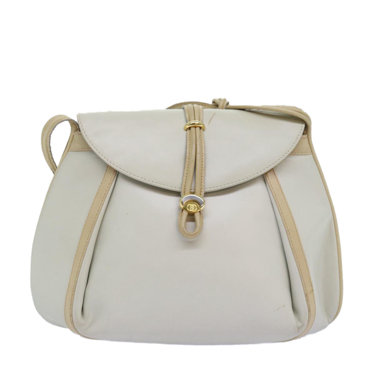 GUCCI Shoulder Bag Leather Beige ep4257