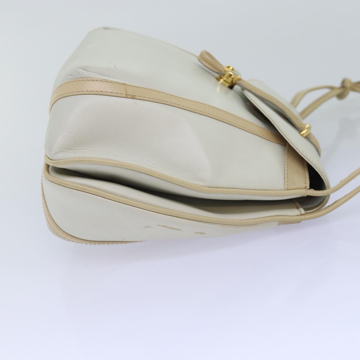 GUCCI Shoulder Bag Leather Beige ep4257