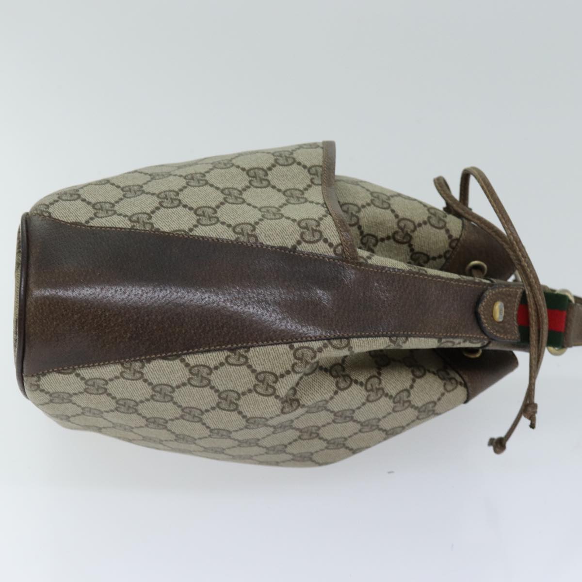 GUCCI Web Sherry Line GG Supreme Shoulder Bag Beige Red 41 02 033 ep4290