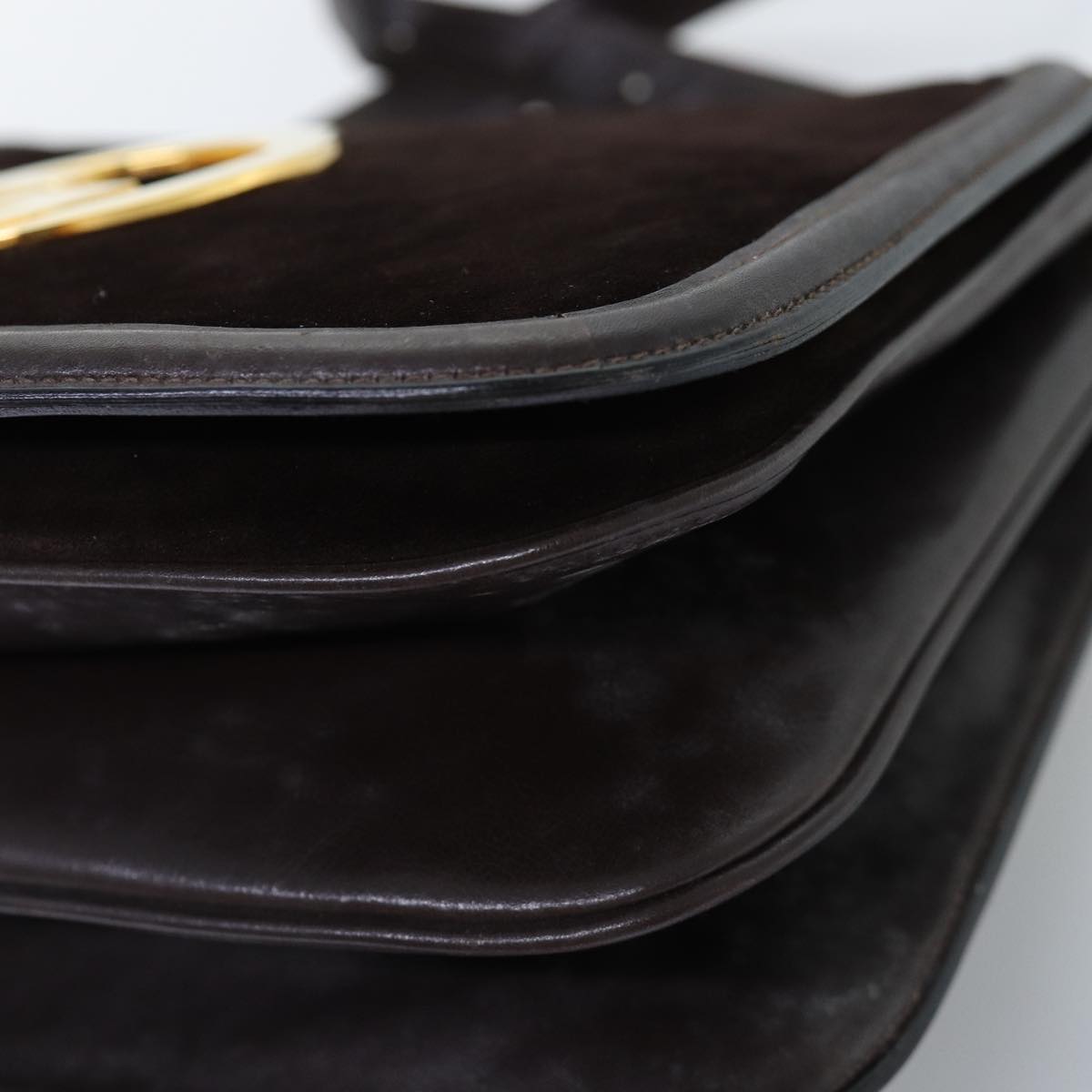 GUCCI Shoulder Bag Suede Brown ep4293