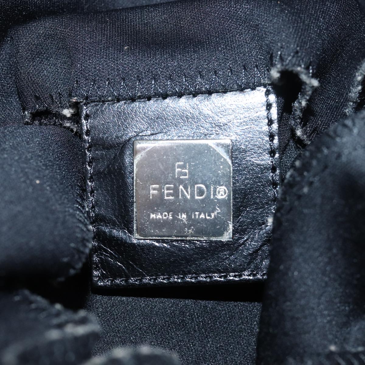 FENDI Mamma bucket Shoulder Bag Nylon Black ep4304