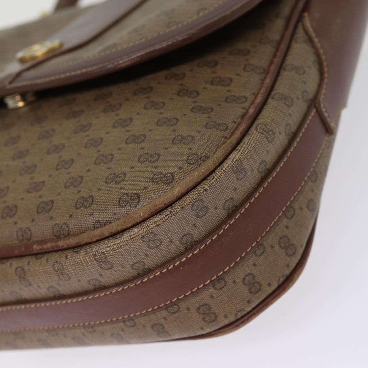 GUCCI Micro GG Supreme Shoulder Bag PVC Leather Brown 001 101 4425 ep4322