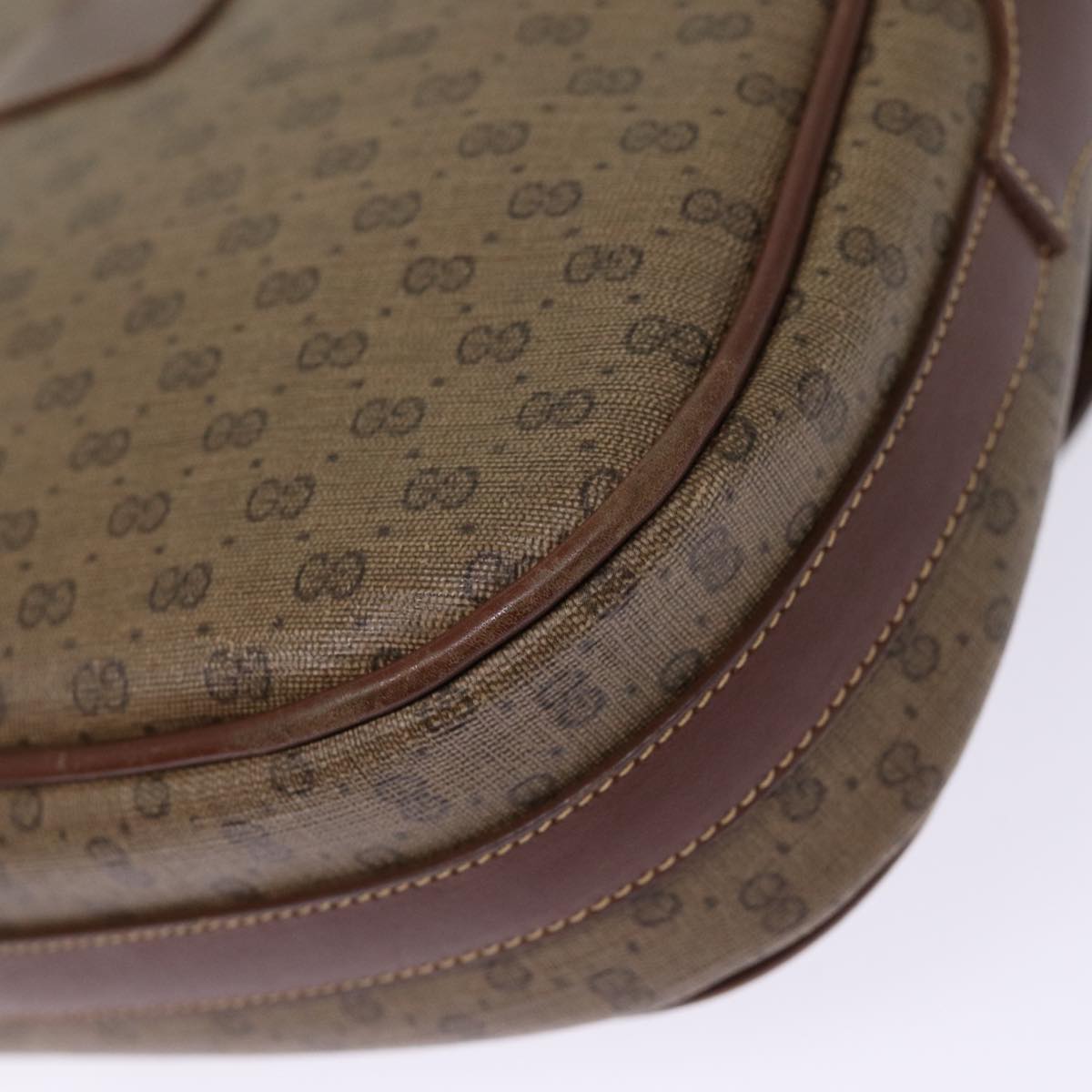 GUCCI Micro GG Supreme Shoulder Bag PVC Leather Brown 001 101 4425 ep4322