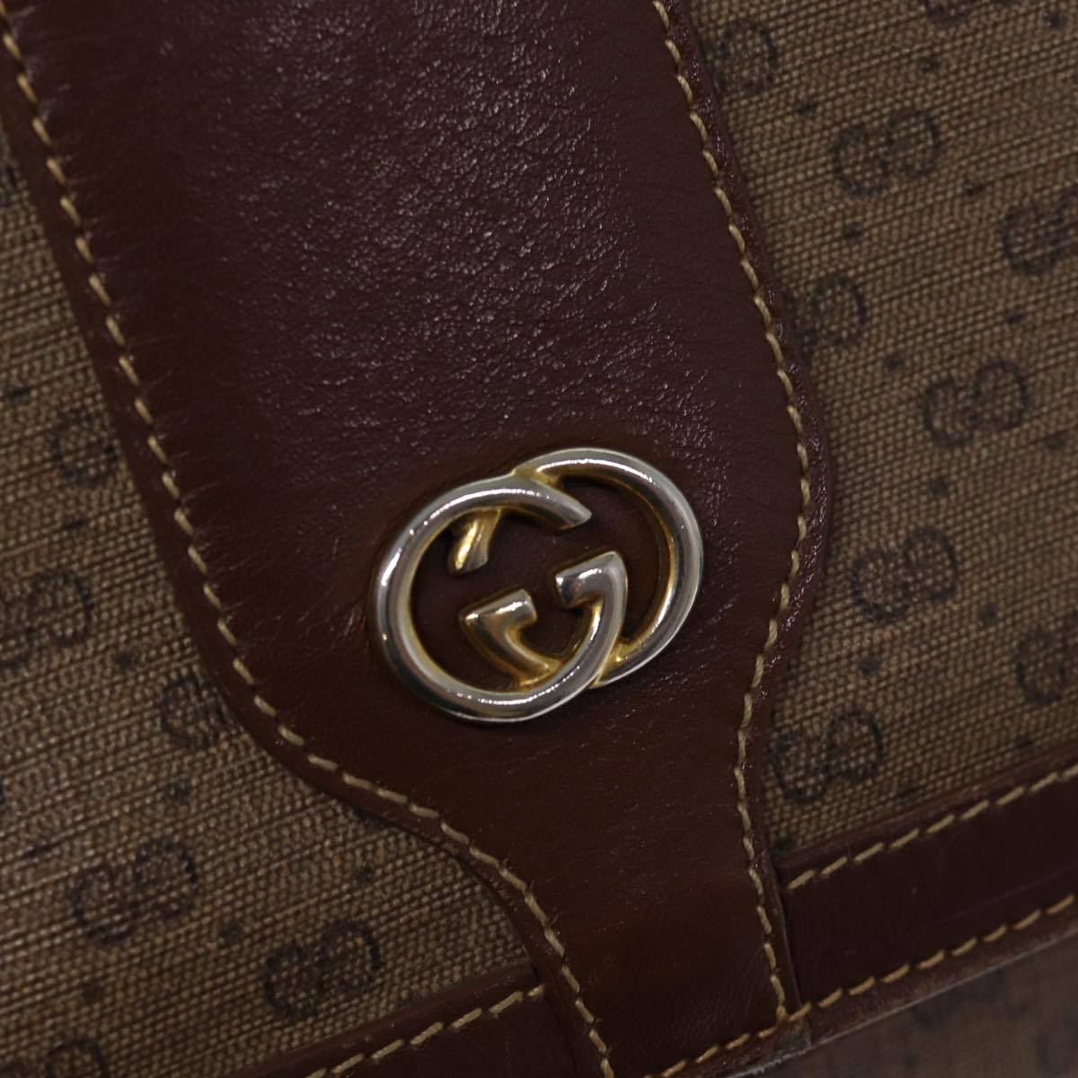 GUCCI Micro GG Supreme Shoulder Bag PVC Leather Brown 001 101 4425 ep4322