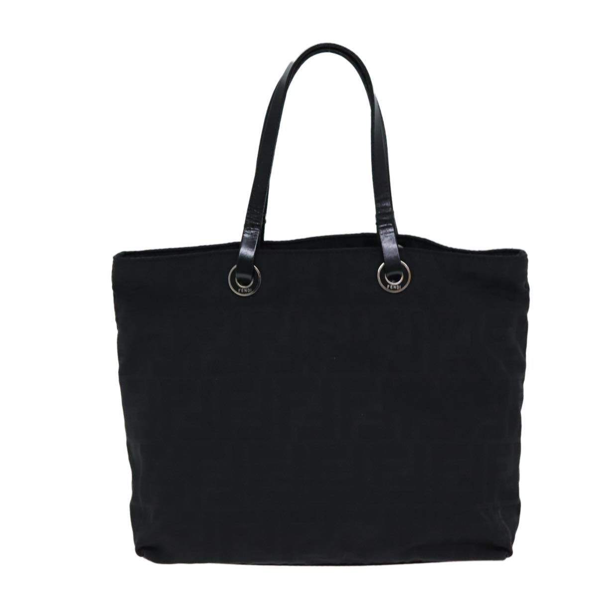 FENDI Zucca Canvas Hand Bag Black ep4339