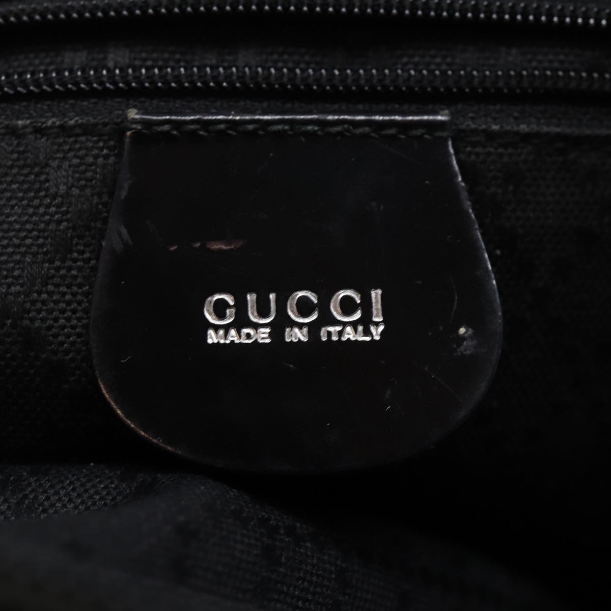 GUCCI Bamboo Shoulder Bag Nylon Black ep4342