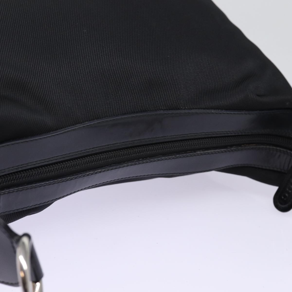 GUCCI Bamboo Shoulder Bag Nylon Black ep4342