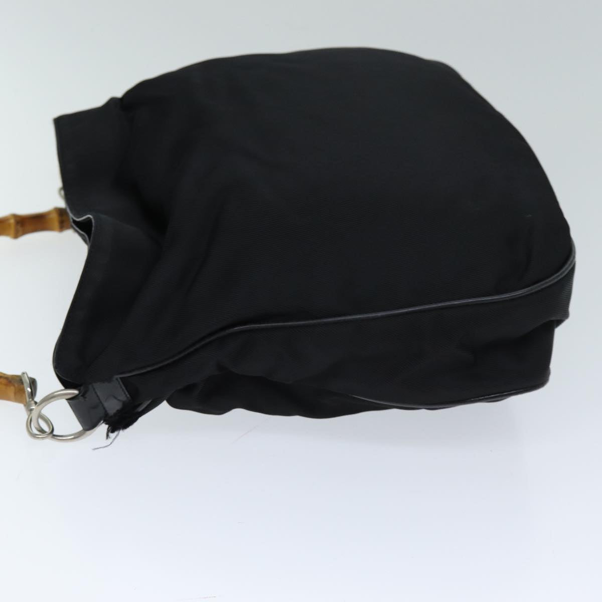 GUCCI Bamboo Shoulder Bag Nylon 2way Black 001 1998 1577 ep4348