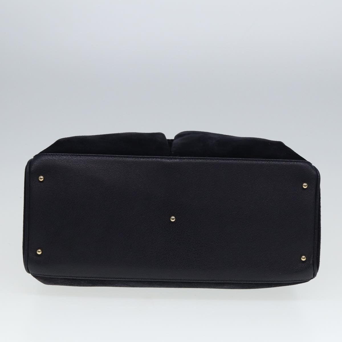 GUCCI Bamboo Hand Bag Suede 2way Navy 002 2855 0322 0 ep4351