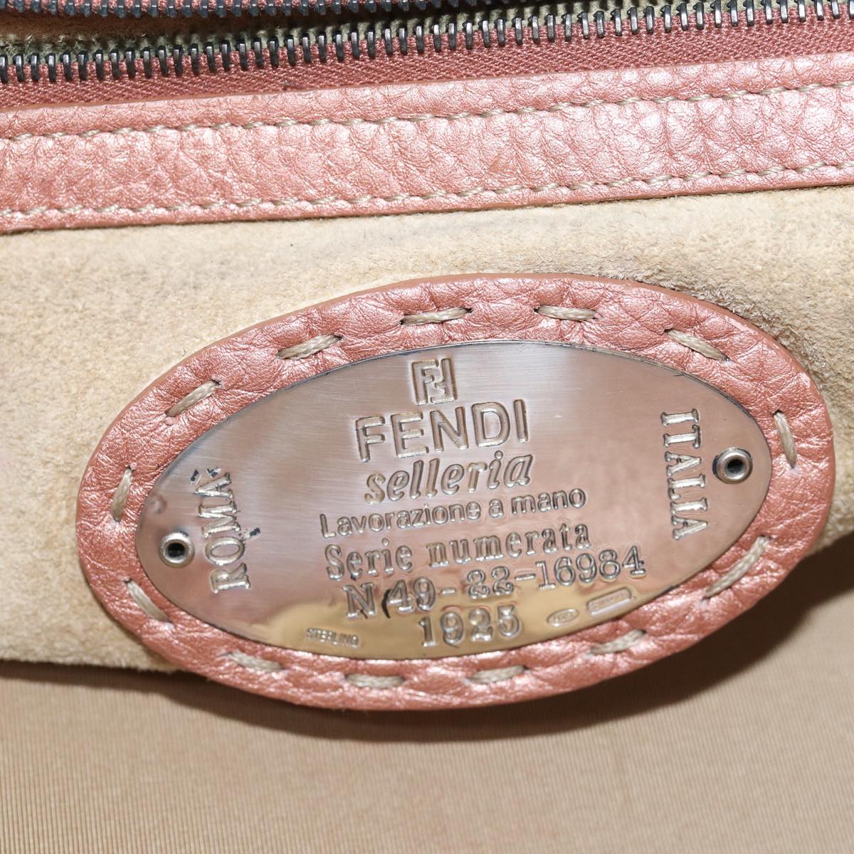 FENDI Shoulder Bag Leather Pink ep4380