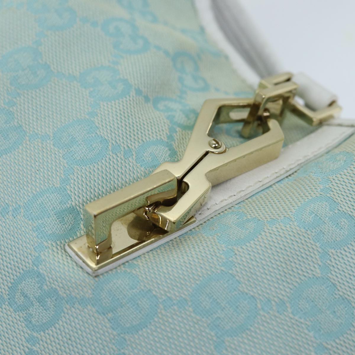 GUCCI GG Canvas Jackie Shoulder Bag Light Blue 001 4057 ep4384