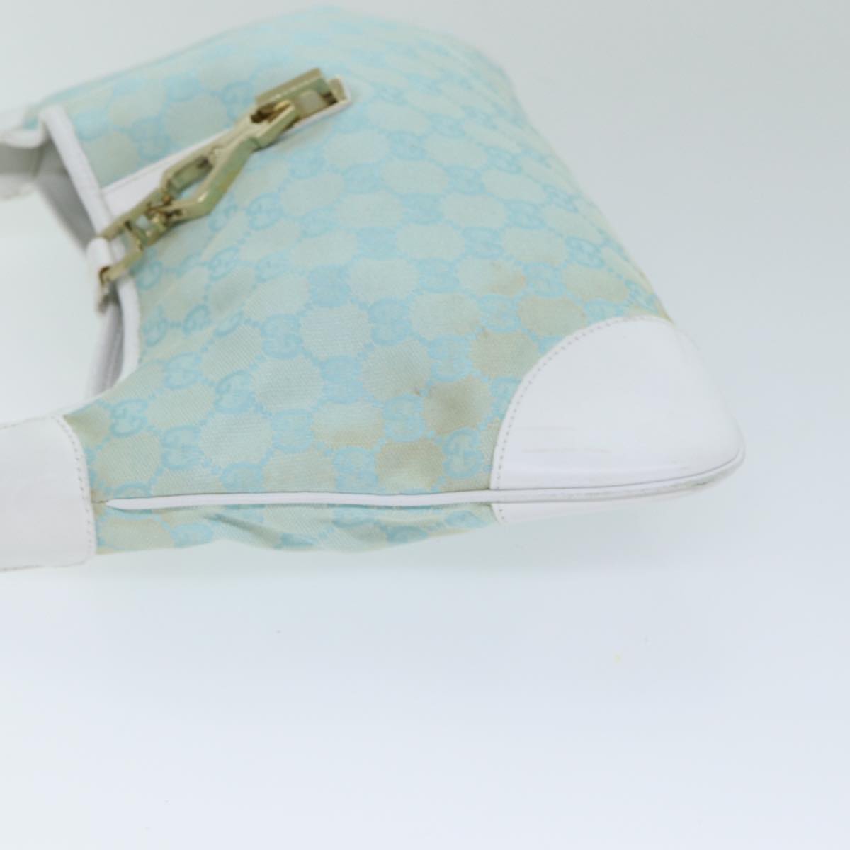 GUCCI GG Canvas Jackie Shoulder Bag Light Blue 001 4057 ep4384