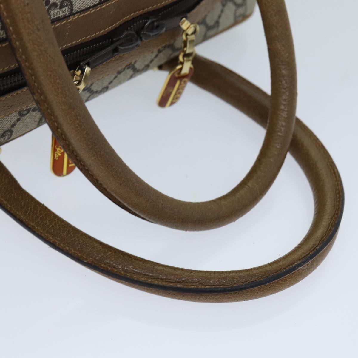 GUCCI GG Plus Supreme Hand Bag PVC Leather Beige ep4401