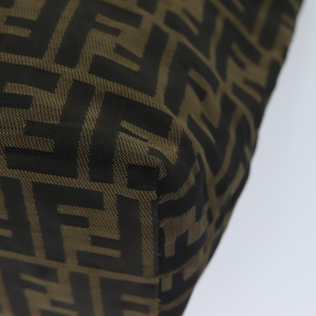 FENDI Zucca Canvas Hand Bag Black Brown ep4411