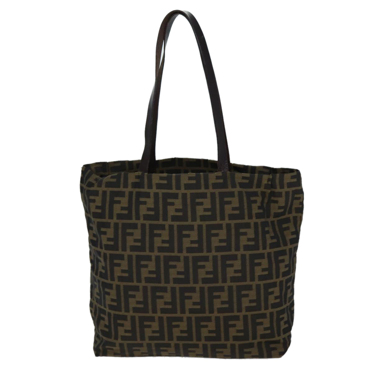 FENDI Zucca Canvas Hand Bag Black Brown ep4411
