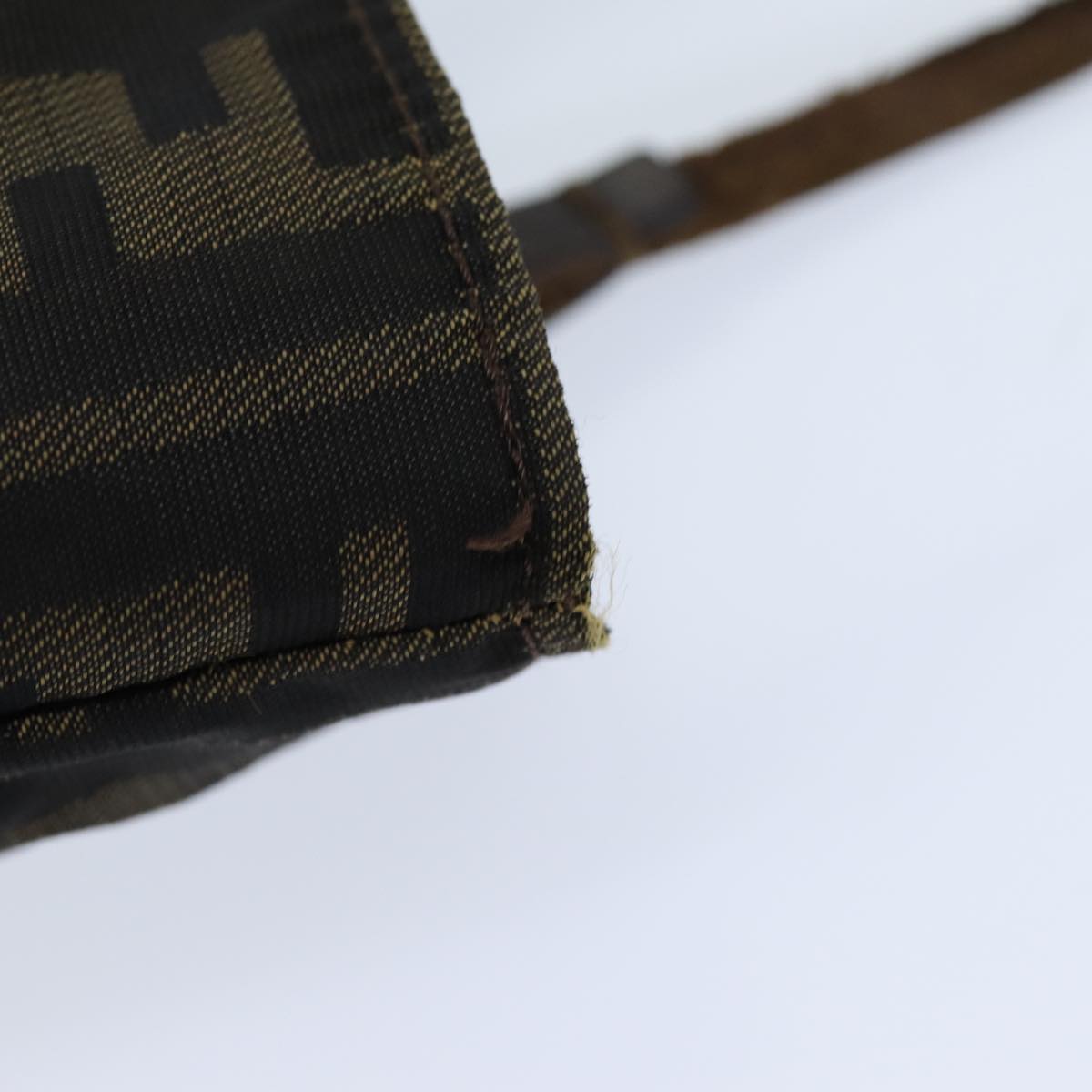 FENDI Zucca Canvas Hand Bag Black Brown ep4416