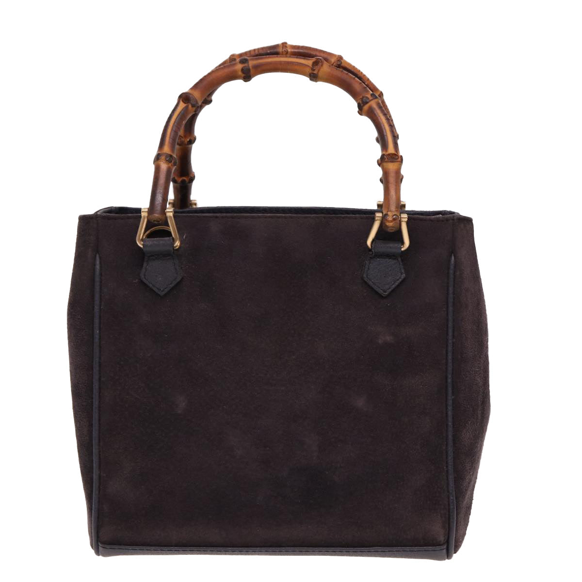 GUCCI Bamboo Hand Bag Suede 2way Navy 000 123 0316 ep4450