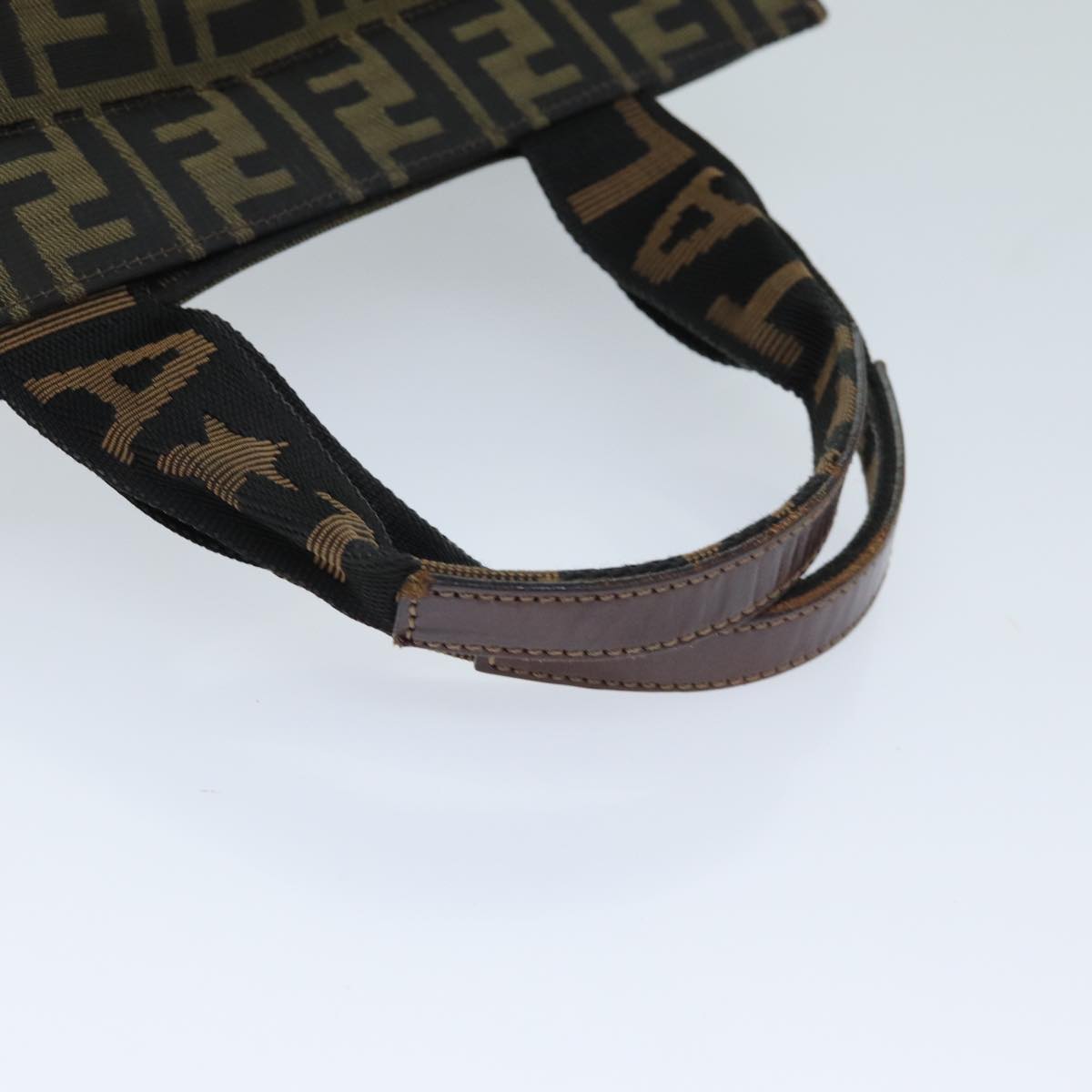 FENDI Zucca Canvas Hand Bag Black Brown ep4456