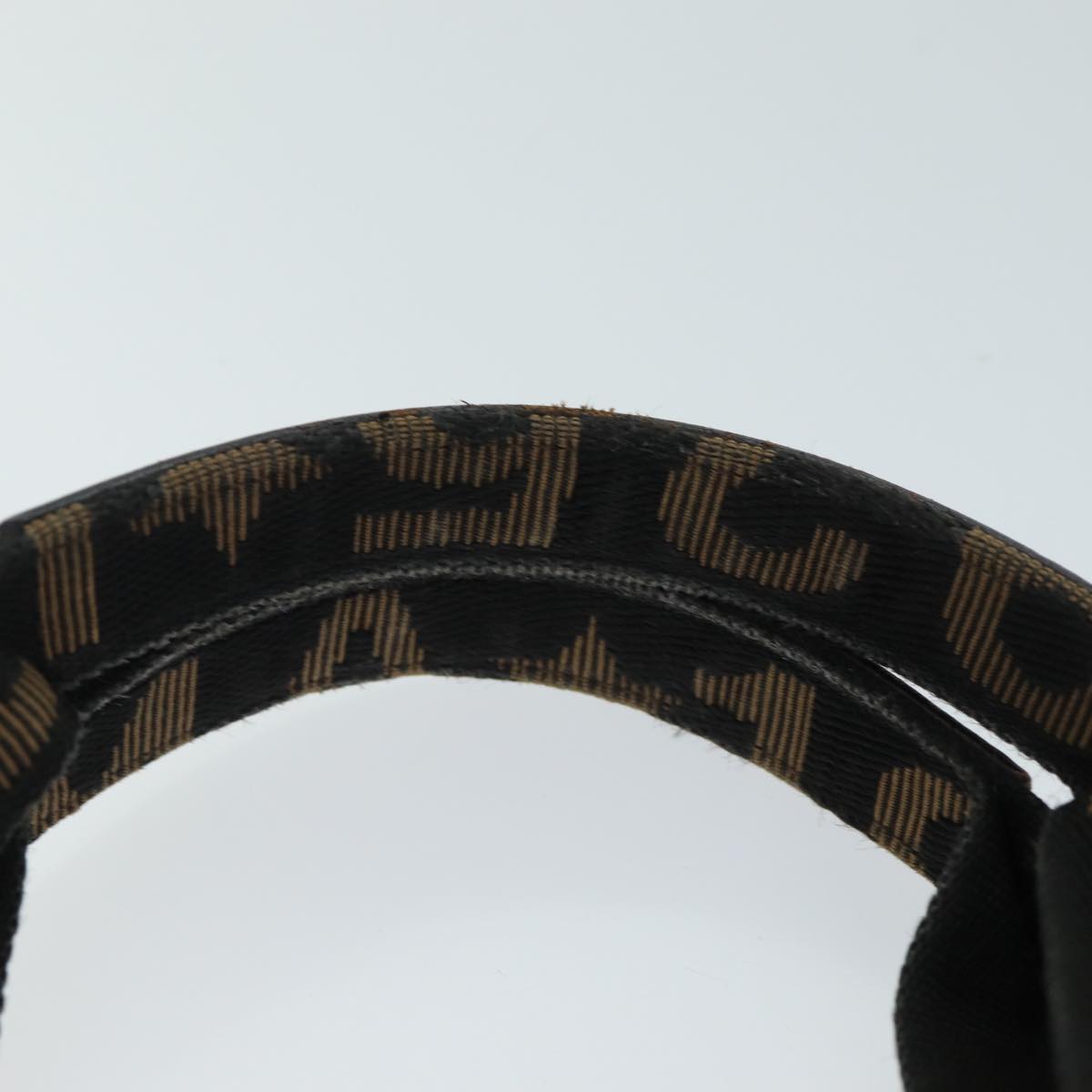FENDI Zucca Canvas Hand Bag Black Brown ep4456