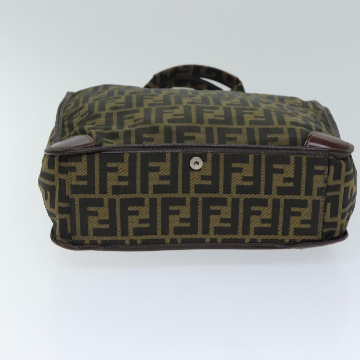 FENDI Zucca Canvas Hand Bag Black Brown ep4456