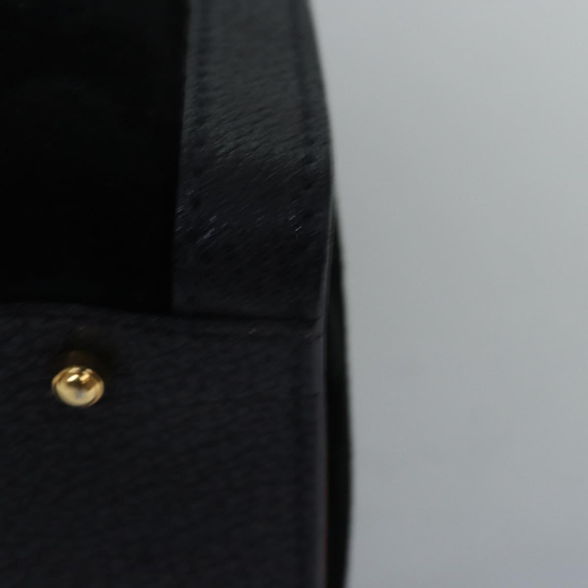 GUCCI Bamboo Tote Bag Suede Leather Black ep4462