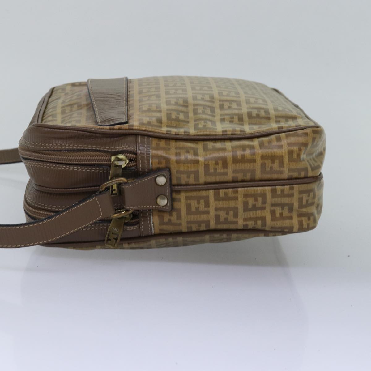 FENDI Zucchino Canvas Shoulder Bag Vintage Beige ep4463