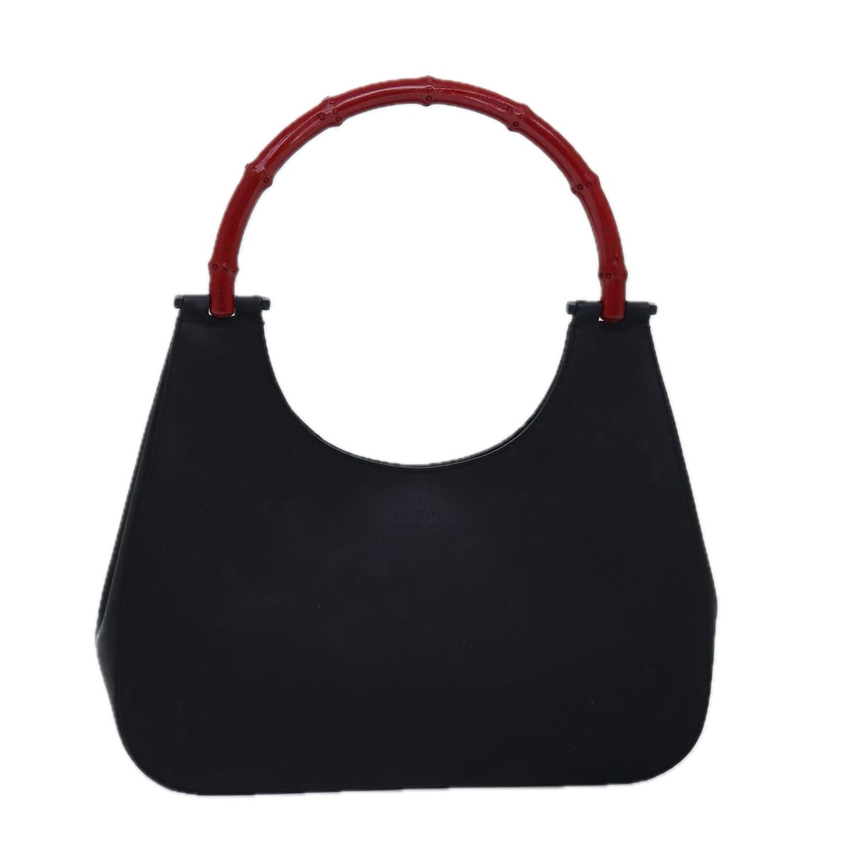 GUCCI Bamboo Shoulder Bag Leather Black Red 001 3739 3444 ep4479