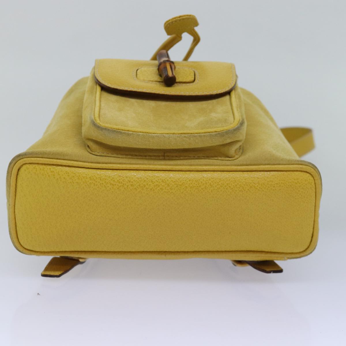 GUCCI Bamboo Hand Bag Suede Yellow 003 1705 0030 ep4483