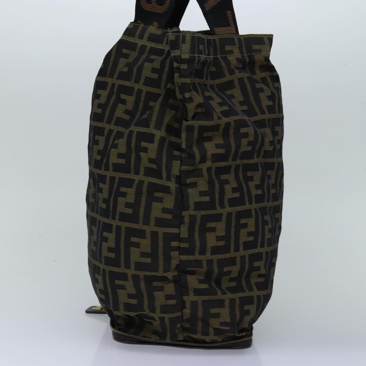 FENDI Zucca Canvas Tote Bag Black Brown ep4488