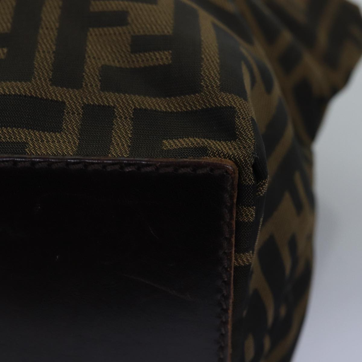 FENDI Zucca Canvas Hand Bag Black Brown ep4489