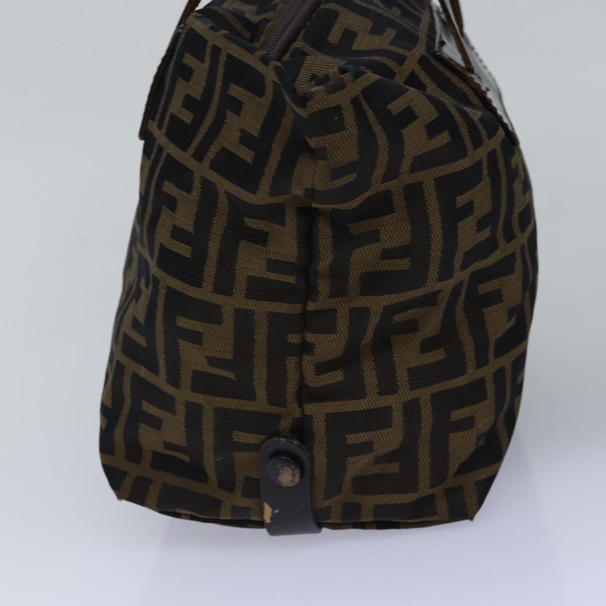 FENDI Zucca Canvas Hand Bag Black Brown ep4489