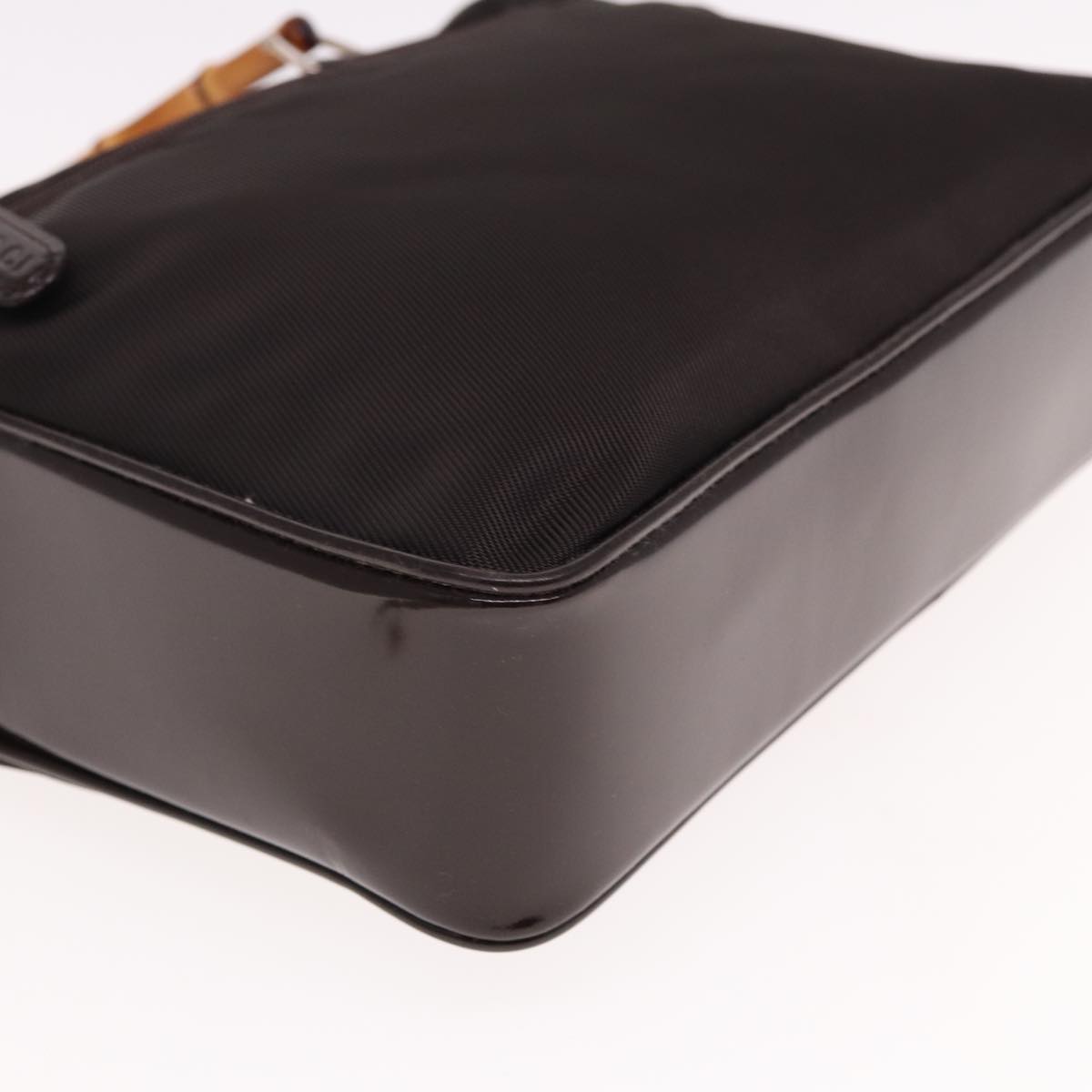 GUCCI Bamboo Hand Bag Canvas Black ep4495